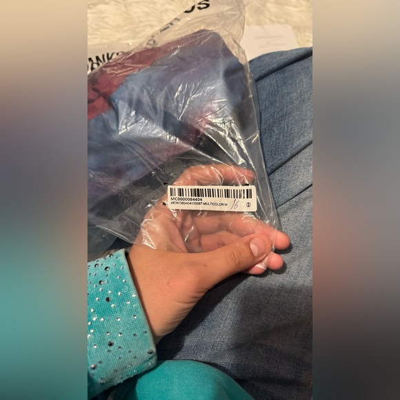 Micas Tie Dye Backless Slit Slip Midi Dress L 011-21 - Picture 6 of 7